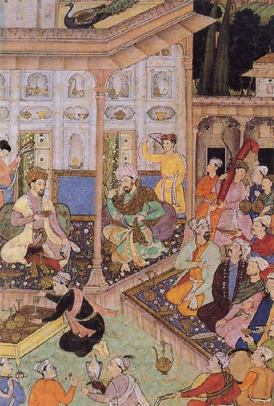 unknow artist Babur,prince of Kabul,visits his cousin prince Badi uz Zaman of Herat in 1506 china oil painting image